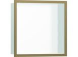 hansgrohe XtraStoris Wandnische 56099140 30x30x10cm, mit Designrahmen, mattweiß, brushed bronze