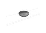 Kaldewei Miena Waschtisch-Schale 909306003663 3180, Ø 45 cm, cool grey 30, Perl-Effekt, ohne Überlauf, ohne Hahnloch, Schallschutz