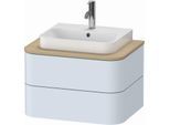 Duravit Happy D.2 Waschtisch-Unterschrank HP496009797 40,8 x 65 x 48 cm, 2 Schubkästen, für Konsole, lichtblau seidenmatt
