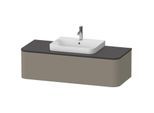 Duravit Happy D.2 Waschtisch-Unterschrank HP4942M9292 35,4 x 130 x 55 cm, 1 Auszug, für Aufsatzbecken, mitte, steingrau seidenmatt
