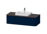 Duravit Happy D.2 Waschtisch-Unterschrank HP4942M9898 35,4 x 130 x 55 cm, 1 Auszug, für Aufsatzbecken, mitte, nachtblau seidenmatt