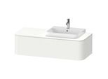 Duravit Happy D.2 Waschtisch-Unterschrank HP4942R3636 35,4 x 130 x 55 cm, 1 Auszug, für Aufsatzbecken, rechts, weiß seidenmatt
