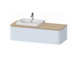 Duravit Happy D.2 Plus Waschtisch-Unterschrank HP4942L9797 130x55cm, 1 Auszug, für Aufsatzbecken, Becken links, lichtblau seidenmatt