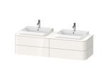 Duravit Happy D.2 Waschtisch-Unterschrank HP4964B2222 40,8 x 160 x 55 cm, 4 Schubkästen, für Möbelwaschtisch, beidseitig, weiß hochglanz