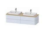 Duravit Happy D.2 Waschtisch-Unterschrank HP4974B9797 40,8 x 160 x 55 cm, 4 Schubkästen, für Aufsatzbecken, beidseitig, lichtblau seidenmatt