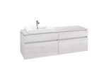Villeroy & Boch Legato Waschtischunterschrank B689L0E8 160x55x50cm, mit LED-Beleuchtung, White Wood