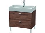 Duravit Brioso Waschtischunterbau BR443501021 784x459mm, Nussbaum Dunkel/Chrom, 2 Auszüge