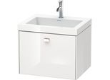 Duravit Brioso c-bonded Waschtisch mit Unterbau BR4600O1022, 60x48 cm Weiß Hochgl./Chrom, 1 Hahnl.