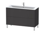 Duravit L-Cube Waschtisch-Unterschrank LC662808080 122 x 48,1 cm, graphit supermatt, 2 Auszüge, stehend