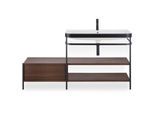 Duravit Happy D.2 Plus Möbelwaschtisch-Kombination HP4748O6969 160 x 49 cm, 1 Hahnloch, nussbaum gebürstet, mit Metallkonsole