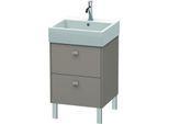 Duravit Brioso Waschtischunterbau BR443204343 484x459mm, Basalt Matt, 2 Auszüge