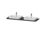 Duravit Happy D.2 Waschtisch-Konsole HP032HB6969 160 x 55 cm, mit 2 Ausschnitten, nussbaum gebürstet