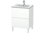 Duravit L-Cube Waschtisch-Unterschrank LC662501818 62 x 48,1 cm, weiß matt, 2 Auszüge, stehend