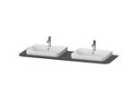 Duravit Happy D.2 Waschtisch-Konsole HP032HB8080 160 x 55 cm, mit 2 Ausschnitten, graphit supermatt