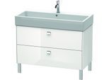 Duravit Brioso Waschtischunterschrank BR443601022 984x459mm, Weiß Hochglanz, 2 Auszüge, Griff Chrom