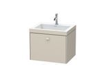 Duravit Brioso c-bonded Waschtisch mit Unterbau BR4600O9191, 60x48cm, Taupe, 1 Hahnloch