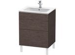 Duravit L-Cube Waschtisch-Unterschrank LC662507272 62 x 48,1 cm, eiche dunkel gebürstet, 2 Auszüge, stehend