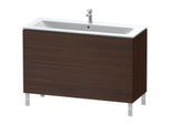 Duravit L-Cube Waschtisch-Unterschrank LC662806969 122 x 48,1 cm, nussbaum gebürstet, 2 Auszüge, stehend