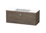 Duravit Brioso c-bonded Waschtisch mit Unterbau BR4603N1051, 120x48, pine terra/Chrom, ohne Hahnl.