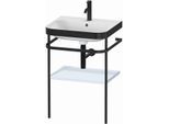 Duravit Happy D.2 Plus Möbelwaschtisch-Kombination HP4735O9797 57,5 x 49 cm, 1 Hahnloch, lichtblau seidenmatt, mit Metallkonsole