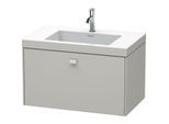 Duravit Brioso c-bonded Waschtisch mit Unterbau BR4601O0707, 80x48cm, Betongrau Matt, 1 Hahnloch