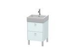 Duravit Brioso Waschtischunterbau BR443201009 484x459mm, Lichtblau Matt/Chrom, 2 Auszüge