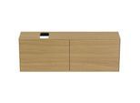 Ideal Standard Conca Waschtisch-Unterschrank T3995Y6 mit Ausschnitt, 2 Auszüge, 160 x 37 x 55 cm, Eiche hell Furnier