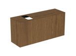Ideal Standard Conca Waschtisch-Unterschrank T3938Y5 mit Ausschnitt, 1 Auszug, 120x37x55 cm, rechts/links, Walnuss dunkel Furnier