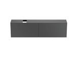 Ideal Standard Conca Waschtisch-Unterschrank T3998Y2 mit Ausschnitt, 2 Auszüge, 200 x 37 x 55 cm, Anthrazit matt lackiert