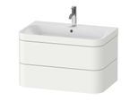 Duravit Happy D.2 Plus Möbelwaschtisch-Unterschrank HP4637O3636 77,5 x 49 cm, 1 Hahnloch, weiß seidenmatt, 2 Schubkästen