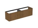 Ideal Standard Conca Waschtisch-Unterschrank T3993Y5 ohne Waschtisch-Platte, 4 Auszüge, 200x50,5x54 cm, Walnuss dunkel Furnier