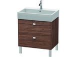 Duravit Brioso Waschtischunterbau BR443401021 684x459mm, Nussbaum Dunkel/Chrom, 2 Auszüge