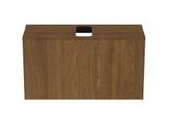 Ideal Standard Conca Waschtisch-Unterschrank T3936Y5 mit Ausschnitt, 1 Auszug, 100x37x55 cm, mittig, Walnuss dunkel Furnier