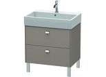 Duravit Brioso Waschtischunterbau BR443401043 684x459mm, Basalt Matt, 2 Auszüge, Griff Chrom