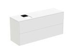 Ideal Standard Conca Waschtisch-Unterschrank T3950Y1 mit Ausschnitt, 2 Auszüge, 120x37x55 cm, rechts/links, Weiß matt lackiert