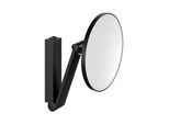 Keuco iLook_move Kosmetikspiegel 17612379004 d= 212mm, beleuchtet, Schwenkarm und Wippschalter, schwarz matt