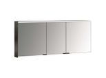 Emco prime Aufputz-Lichtspiegelschrank 949713548 1600x700mm, 3-türig, schwarz/spiegel