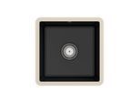 Villeroy und Boch Unterbauspüle 332501S5 mit Ablaufgarnitur und Handbetätigung, Ebony