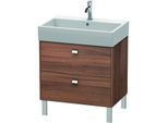 Duravit Brioso Waschtischunterbau BR443401079 684x459mm, Nussbaum Natur/Chrom, 2 Auszüge