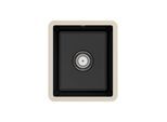 Villeroy und Boch Unterbauspüle 332401S5 mit Ablaufgarnitur und Handbetätigung, Ebony