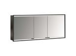 Emco prime Unterputz-Lichtspiegelschrank 949713558 1600x730mm, 3-türig, schwarz/spiegel