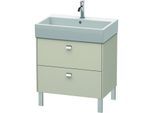 Duravit Brioso Waschtischunterbau BR443401091 684x459mm, Taupe, 2 Auszüge, Griff Chrom