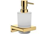 hansgrohe AddStoris Seifenspender 41745990 Wandmontage, Glaseinsatz, Metall, polished gold optic