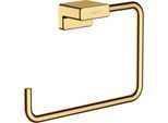 hansgrohe AddStoris Handtuchring 41754990 Wandmontage, Metall, polished gold optic