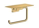 hansgrohe AddStoris Papierrollenhalter 41772990 mit Ablage, Wandmontage, Metall, polished gold optic