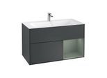 Villeroy und Boch Finion Waschtischunterschrank F040GMHG 99,6x59,1x49,8cm, Regal rechts Olive Matt Lacquer, Midnight Blue Matt Lacquer