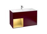 Villeroy und Boch Finion Waschtischunterschrank F030HFHB 99,6x59,1x49,8cm, Regal links Gold matt, Peony Matt