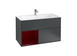 Villeroy und Boch Finion Waschtischunterschrank F030HBHG 99,6x59,1x49,8cm, Regal links Peony, Midnight Blue Matt Lacquer