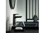 hansgrohe Talis E Waschtisch-Einhebelmischer 71710670 mit Ablaufgarnitur, mattschwarz