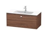 Duravit Brioso Waschtischunterbau BR400301021 1020x479mm, Nussbaum Dunkel/Chrom, 1 Auszug